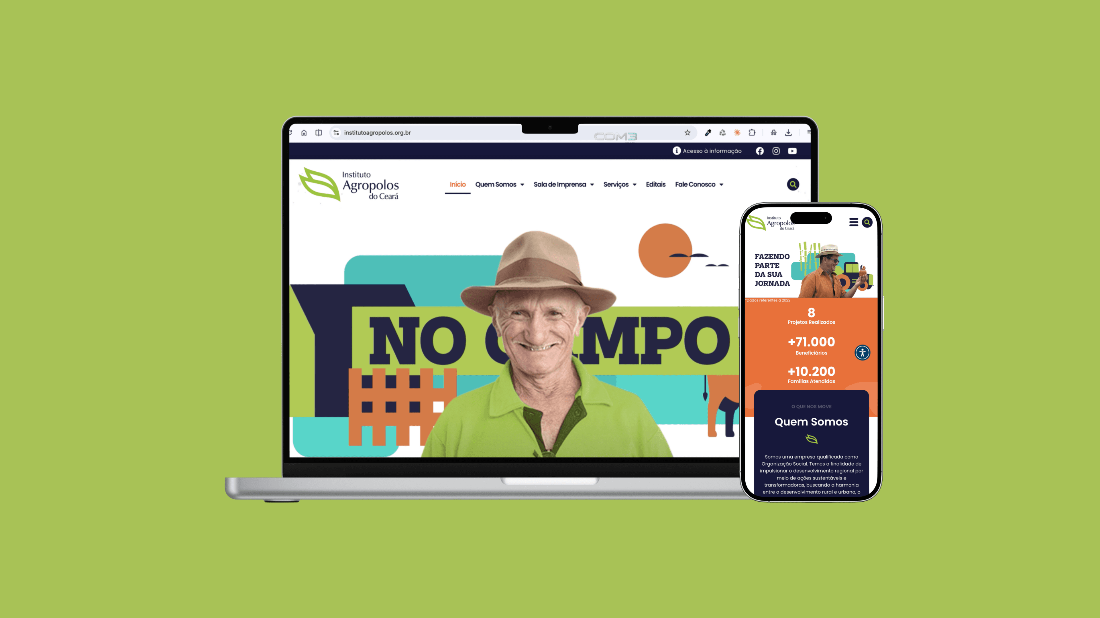 Capa do projeto: Website Instituto Agropolos do Ceará