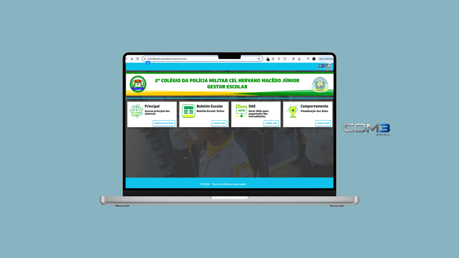 Project cover: 2º Colégio da Polícia Militar Coronel Hervano Macêdo Júnior (2º CPM-CHMJ)